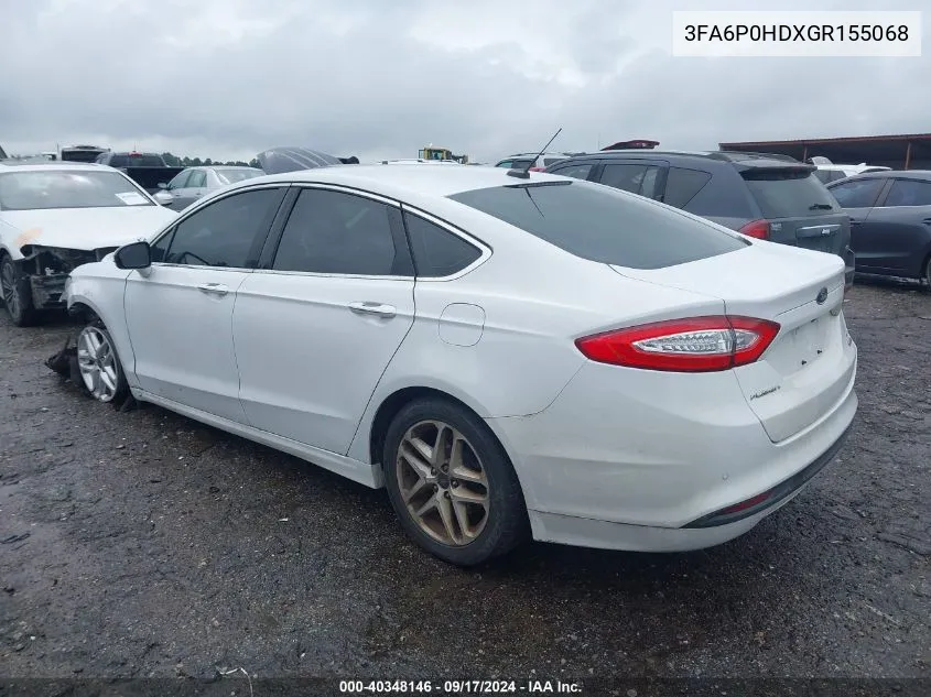 3FA6P0HDXGR155068 2016 Ford Fusion Se