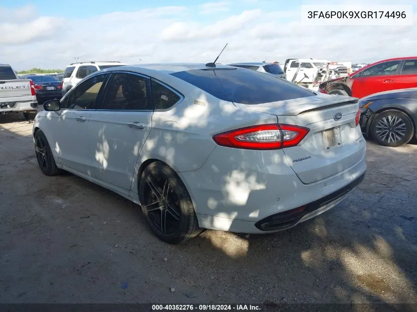 3FA6P0K9XGR174496 2016 Ford Fusion Titanium