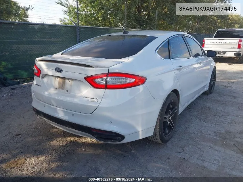 3FA6P0K9XGR174496 2016 Ford Fusion Titanium