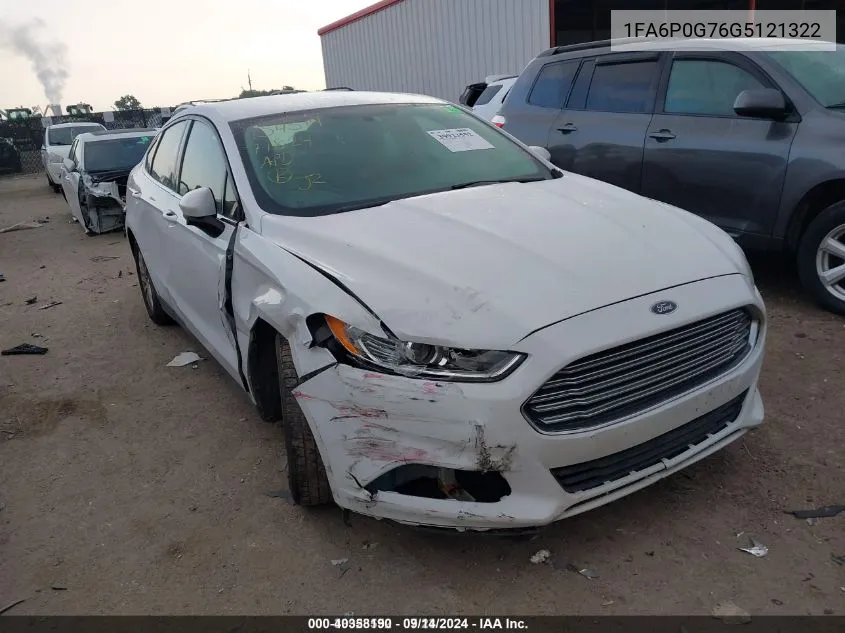 2016 Ford Fusion VIN: 1FA6P0G76G5121322 Lot: 40358190