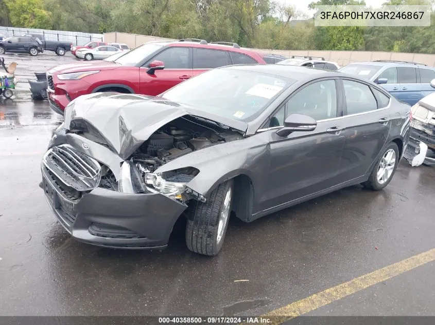 3FA6P0H7XGR246867 2016 Ford Fusion Se