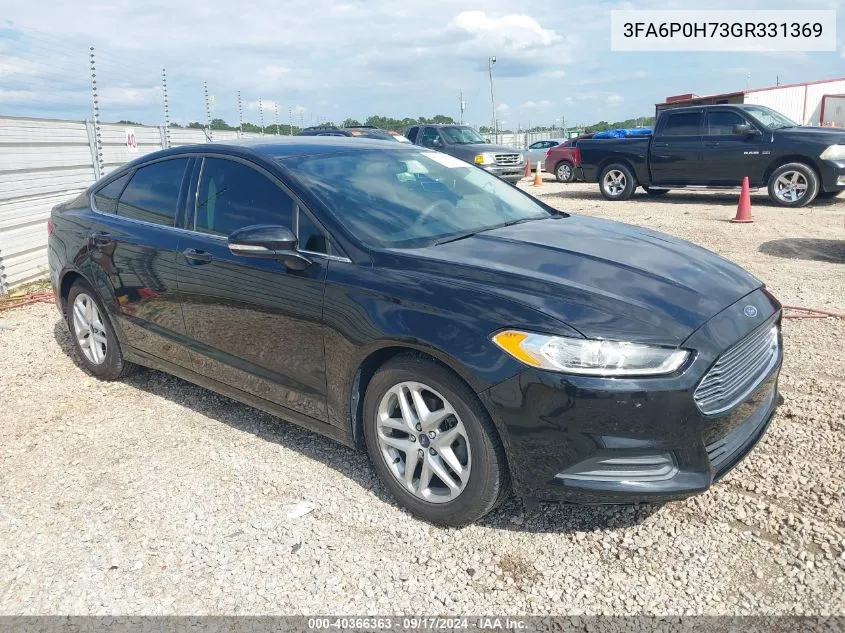 2016 Ford Fusion Se VIN: 3FA6P0H73GR331369 Lot: 40366363