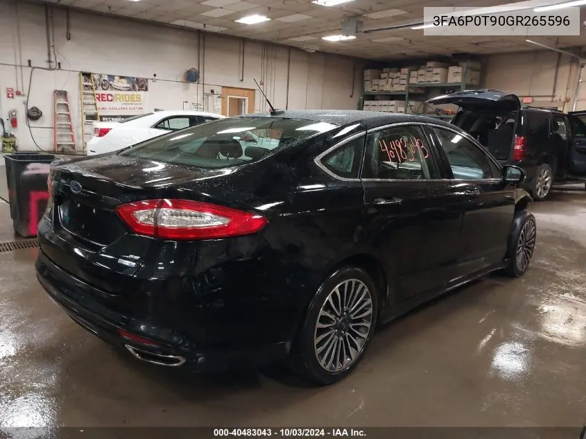 2016 Ford Fusion Se VIN: 3FA6P0T90GR265596 Lot: 40483043