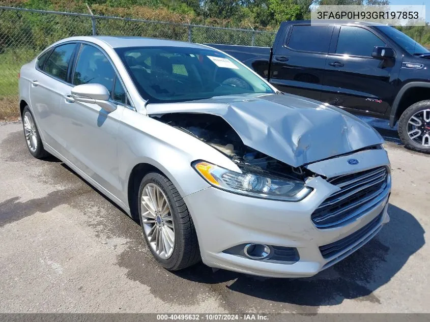 2016 Ford Fusion Se VIN: 3FA6P0H93GR197853 Lot: 40495632