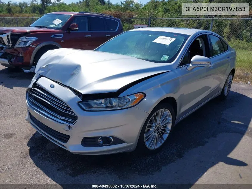 2016 Ford Fusion Se VIN: 3FA6P0H93GR197853 Lot: 40495632