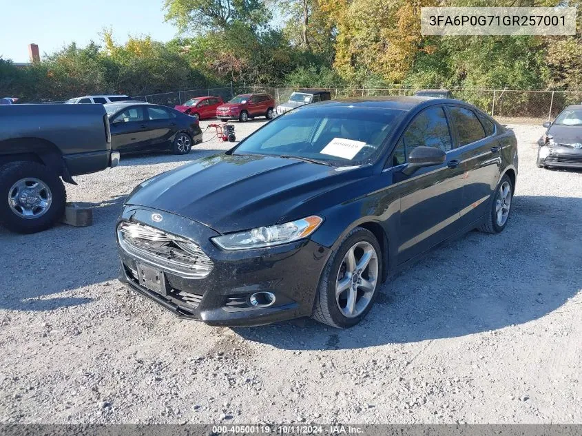 2016 Ford Fusion S VIN: 3FA6P0G71GR257001 Lot: 40500119