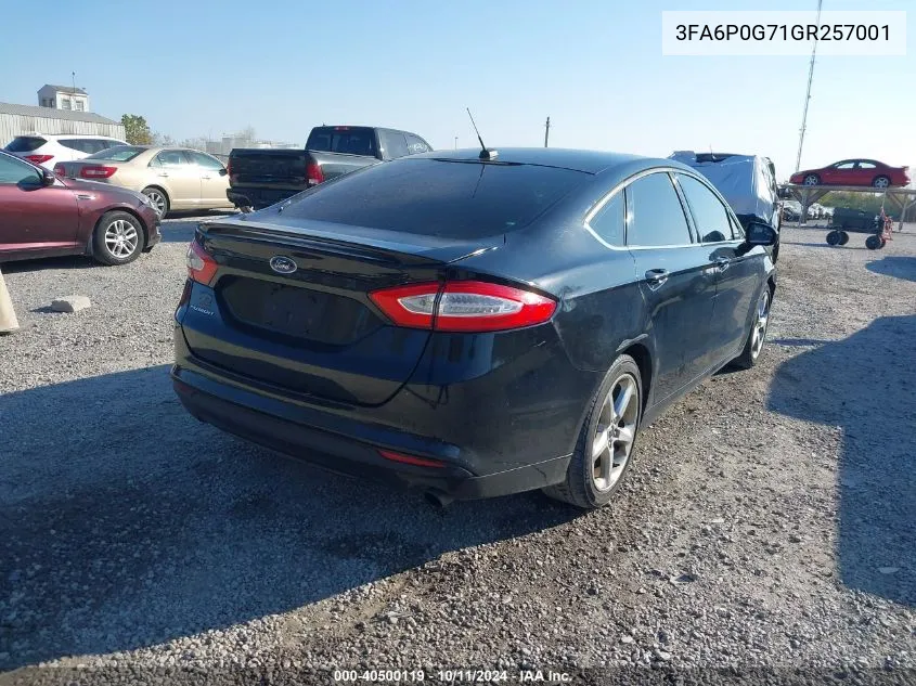 3FA6P0G71GR257001 2016 Ford Fusion S