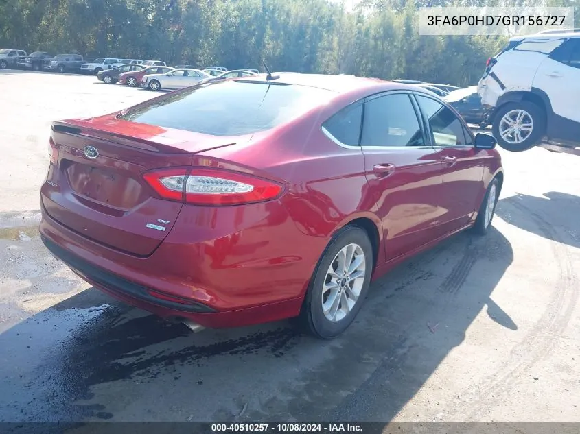 3FA6P0HD7GR156727 2016 Ford Fusion Se