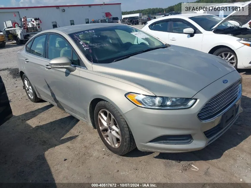 2016 Ford Fusion Se VIN: 3FA6P0H76GR119811 Lot: 40517672