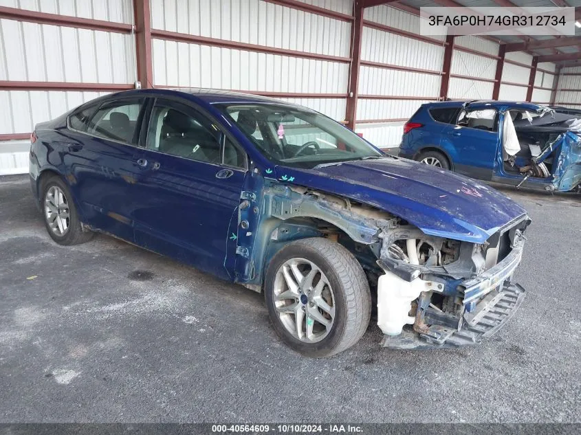 3FA6P0H74GR312734 2016 Ford Fusion Se