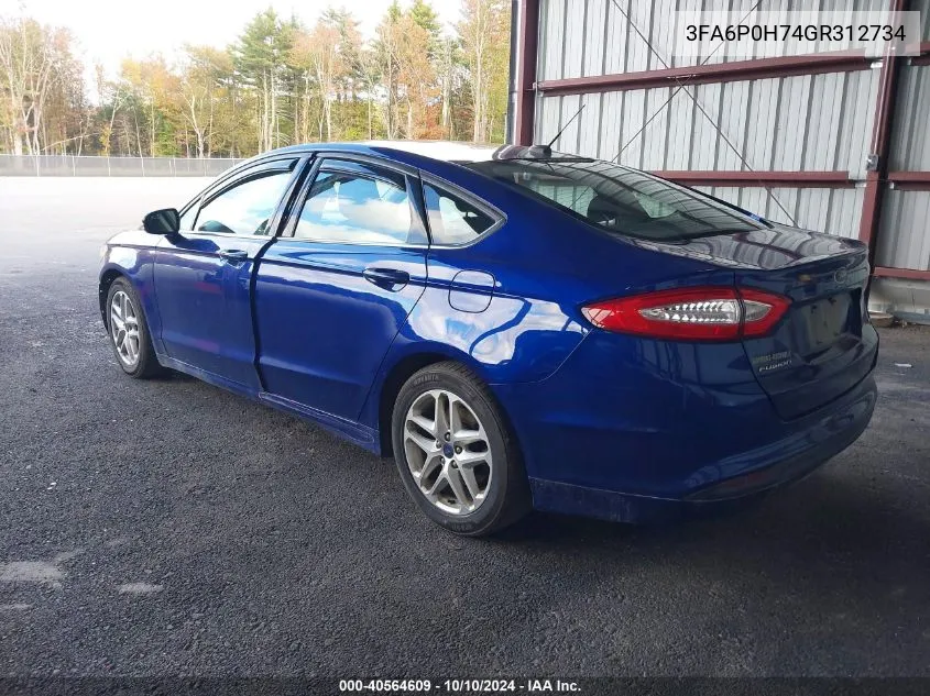 3FA6P0H74GR312734 2016 Ford Fusion Se