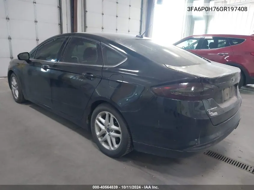 3FA6P0H76GR197408 2016 Ford Fusion Se