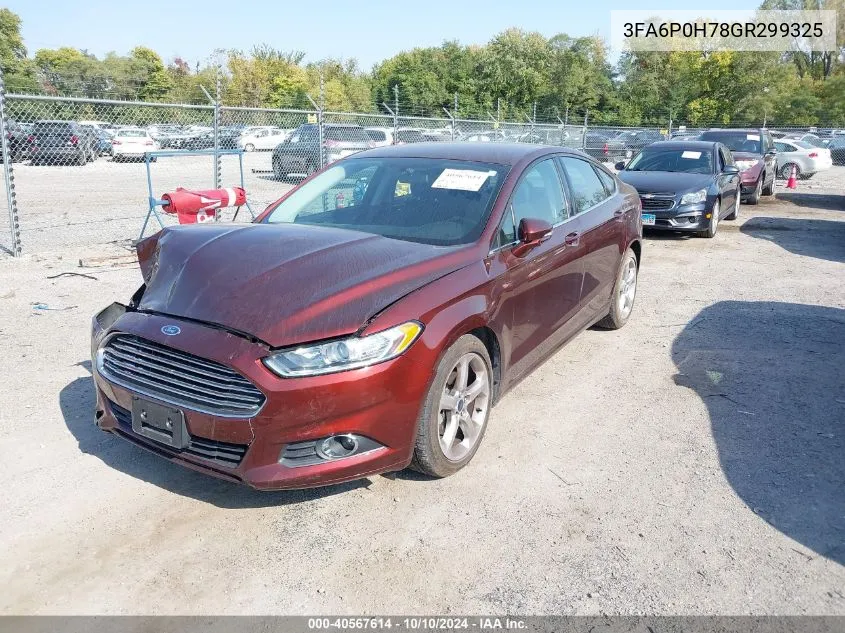 2016 Ford Fusion Se VIN: 3FA6P0H78GR299325 Lot: 40567614