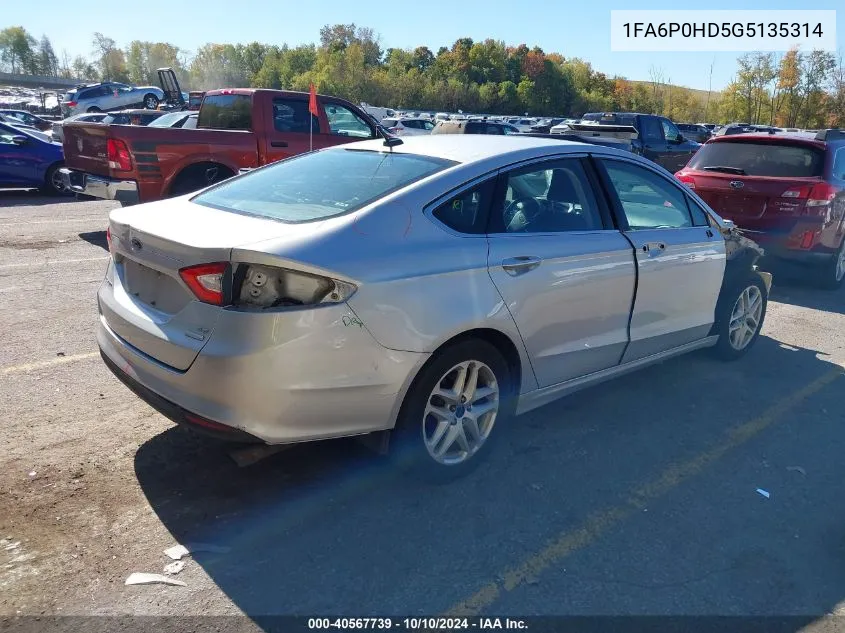 2016 Ford Fusion Se VIN: 1FA6P0HD5G5135314 Lot: 40567739