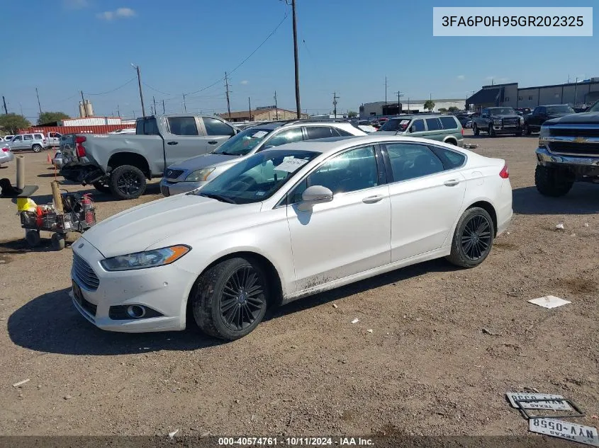 2016 Ford Fusion Se VIN: 3FA6P0H95GR202325 Lot: 40574761