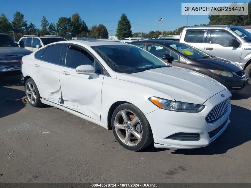 2016 Ford Fusion Se VIN: 3FA6P0H7XGR254421 Lot: 40578724