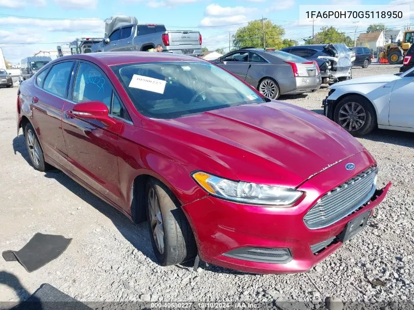 1FA6P0H70G5118950 2016 Ford Fusion Se