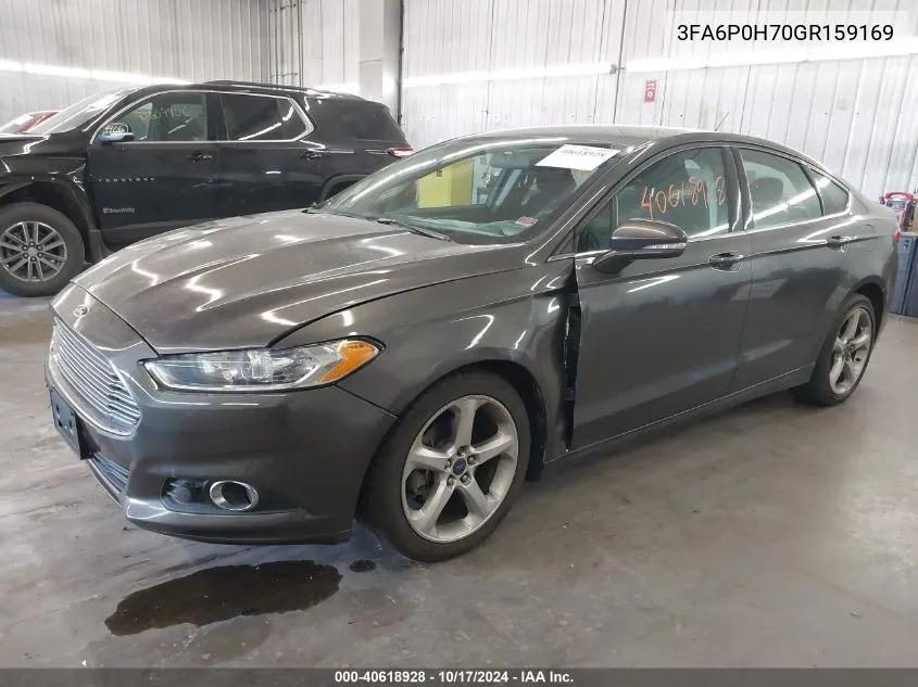 2016 Ford Fusion Se VIN: 3FA6P0H70GR159169 Lot: 40618928