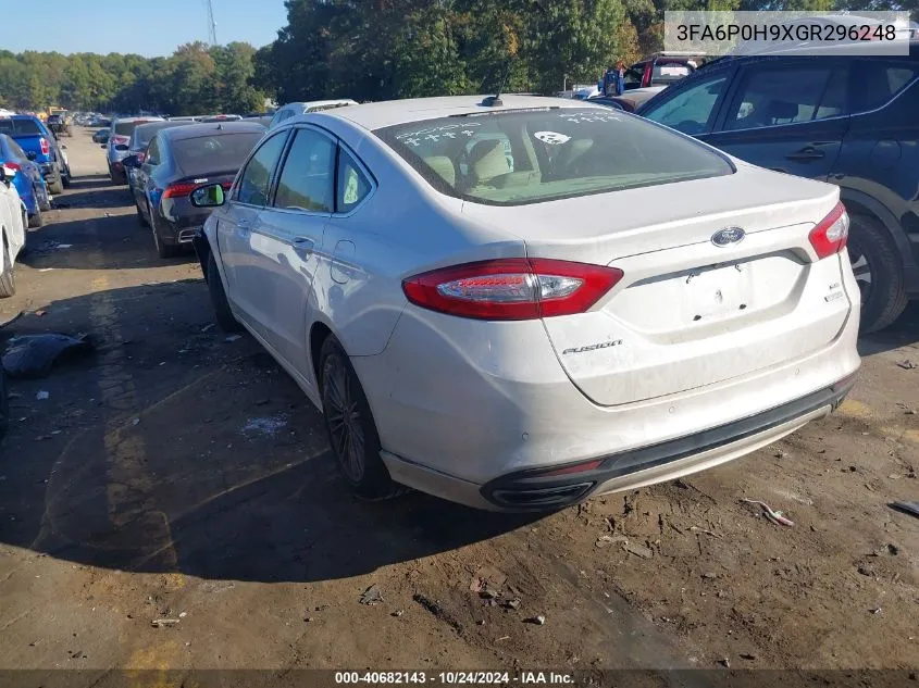 3FA6P0H9XGR296248 2016 Ford Fusion Se