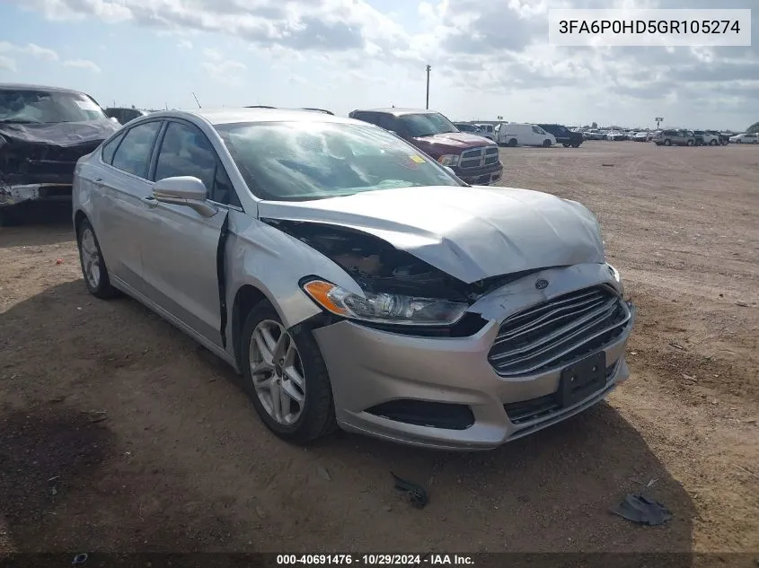 3FA6P0HD5GR105274 2016 Ford Fusion Se