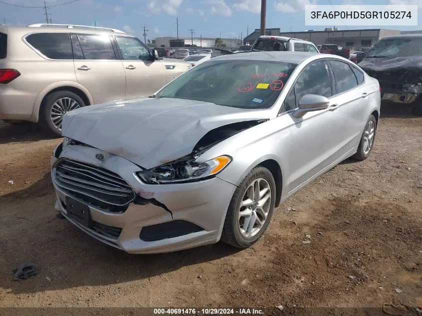 3FA6P0HD5GR105274 2016 Ford Fusion Se