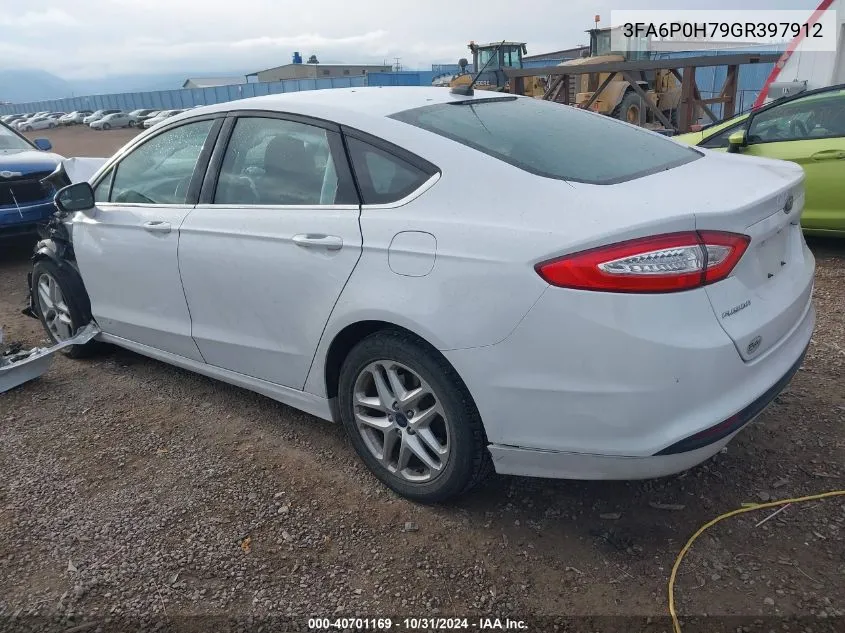 2016 Ford Fusion VIN: 3FA6P0H79GR397912 Lot: 40843563