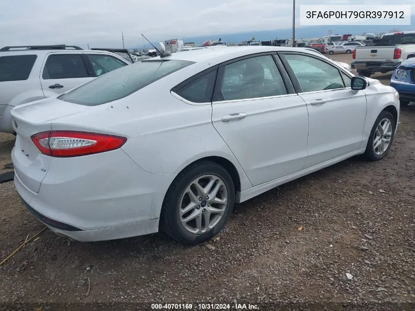 2016 Ford Fusion VIN: 3FA6P0H79GR397912 Lot: 40843563