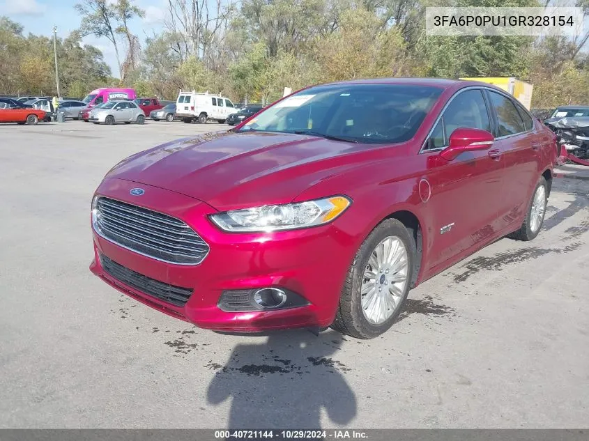 2016 Ford Fusion Energi Se Luxury VIN: 3FA6P0PU1GR328154 Lot: 40721144