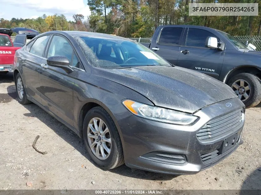 2016 Ford Fusion S VIN: 3FA6P0G79GR254265 Lot: 40725206