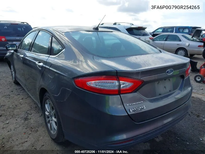 2016 Ford Fusion S VIN: 3FA6P0G79GR254265 Lot: 40725206