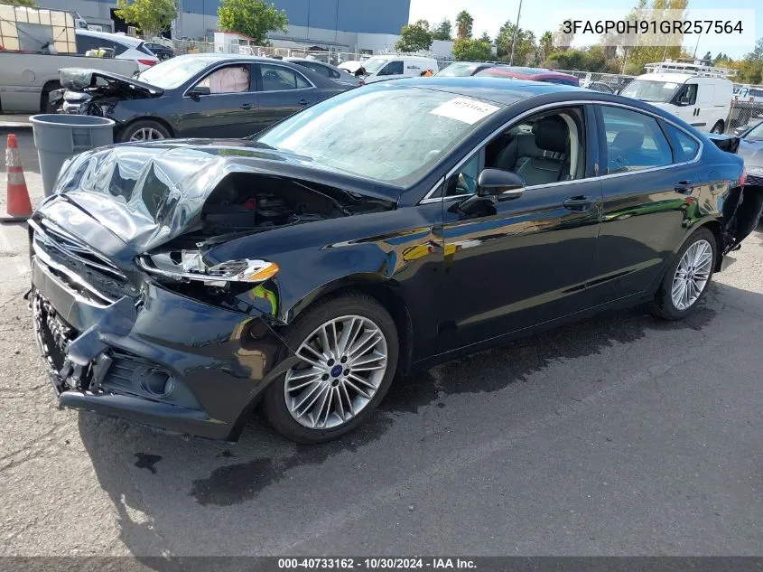 2016 Ford Fusion Se VIN: 3FA6P0H91GR257564 Lot: 40733162