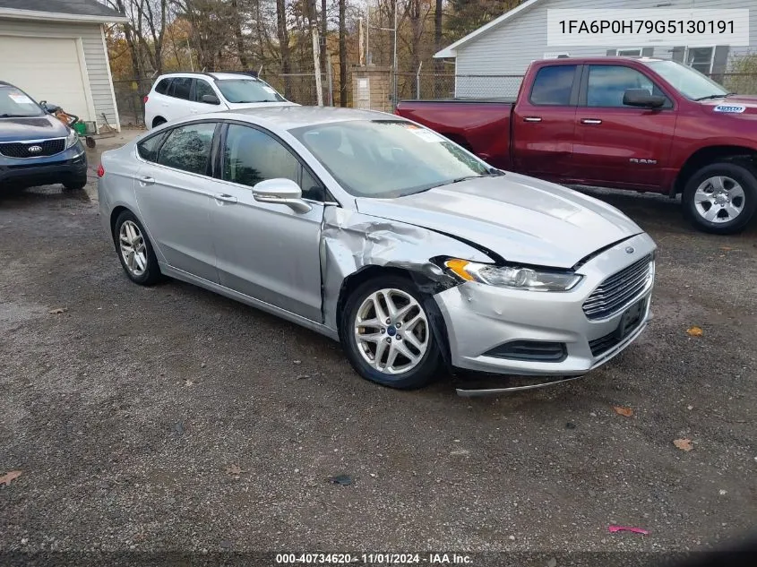 2016 Ford Fusion Se VIN: 1FA6P0H79G5130191 Lot: 40734620