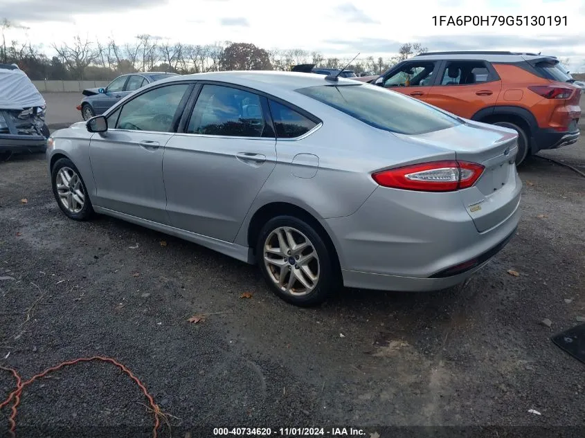 2016 Ford Fusion Se VIN: 1FA6P0H79G5130191 Lot: 40734620