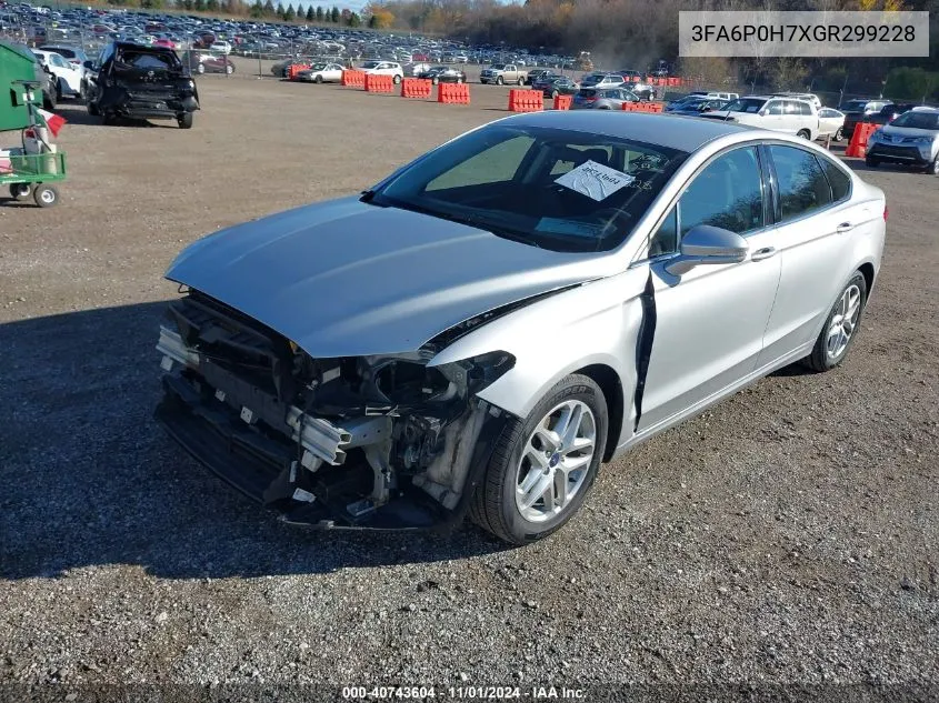 2016 Ford Fusion Se VIN: 3FA6P0H7XGR299228 Lot: 40743604