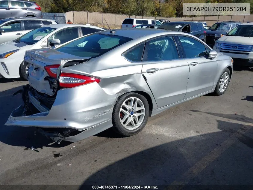 3FA6P0H79GR251204 2016 Ford Fusion Se