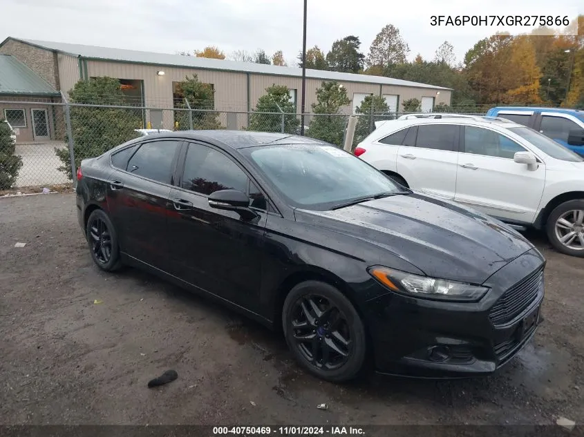 2016 Ford Fusion Se VIN: 3FA6P0H7XGR275866 Lot: 40750469