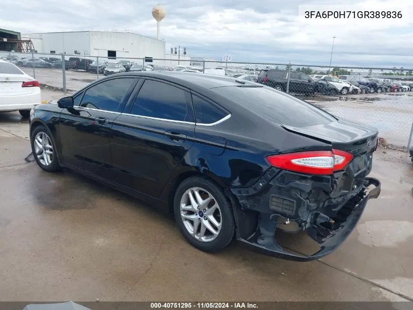 3FA6P0H71GR389836 2016 Ford Fusion Se