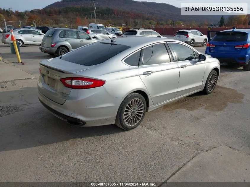 2016 Ford Fusion Titanium VIN: 3FA6P0K95GR135556 Lot: 40757635