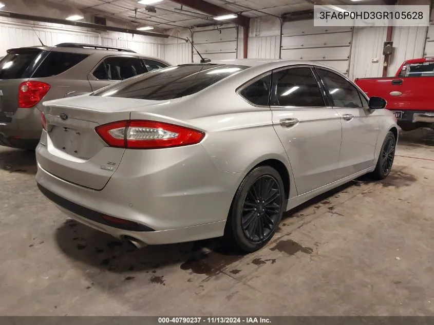 2016 Ford Fusion Se VIN: 3FA6P0HD3GR105628 Lot: 40790237