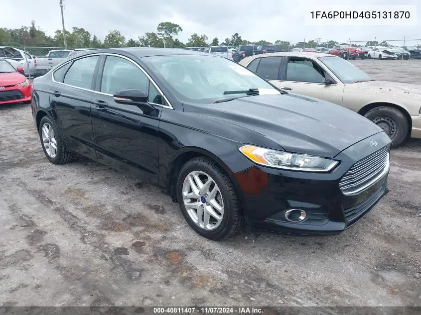 1FA6P0HD4G5131870 2016 Ford Fusion Se