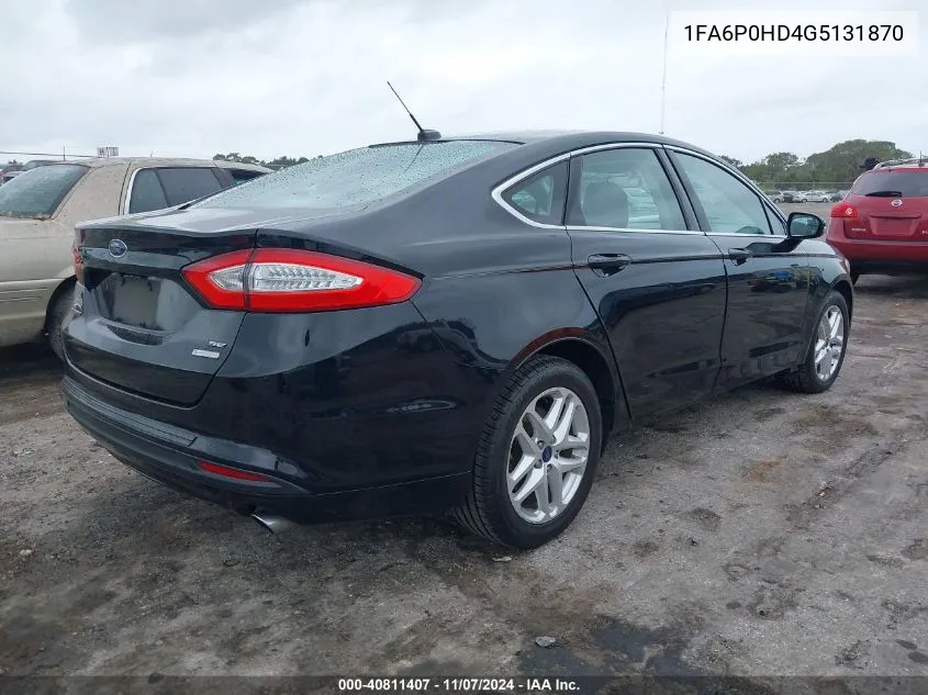 1FA6P0HD4G5131870 2016 Ford Fusion Se