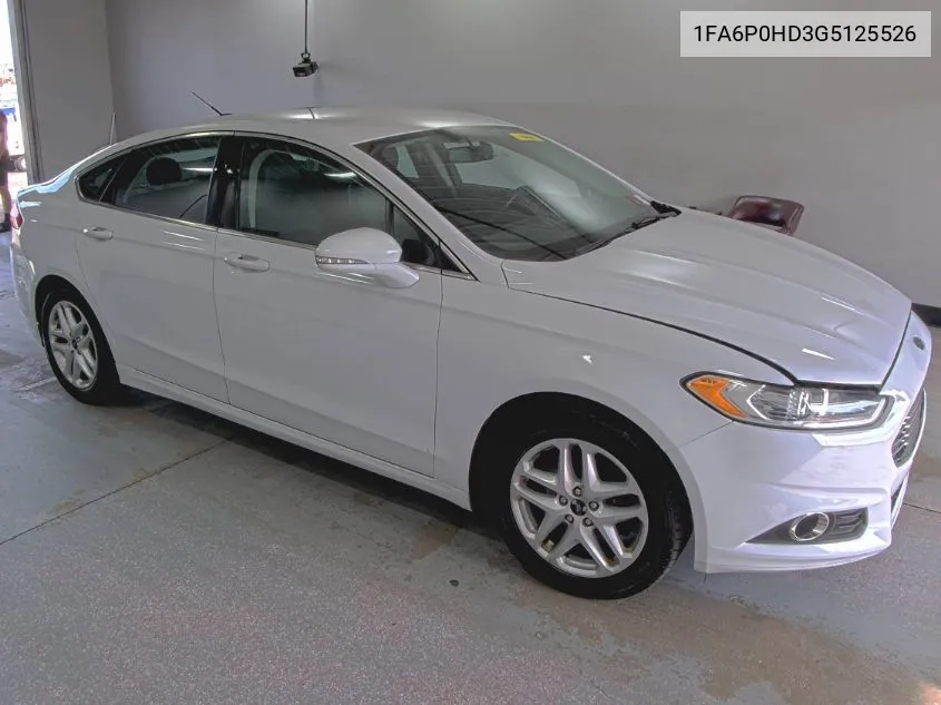 2016 Ford Fusion Se VIN: 1FA6P0HD3G5125526 Lot: 40815100