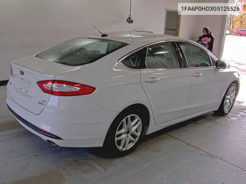 2016 Ford Fusion Se VIN: 1FA6P0HD3G5125526 Lot: 40815100