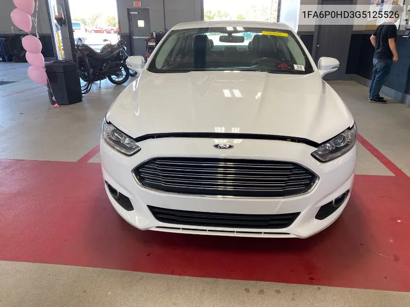 2016 Ford Fusion Se VIN: 1FA6P0HD3G5125526 Lot: 40815100