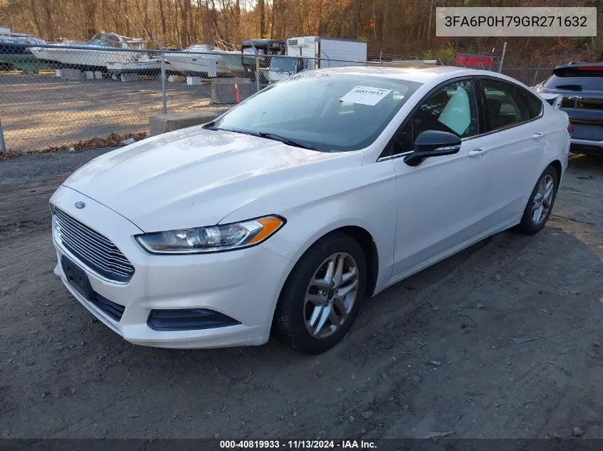 2016 Ford Fusion Se VIN: 3FA6P0H79GR271632 Lot: 40819933