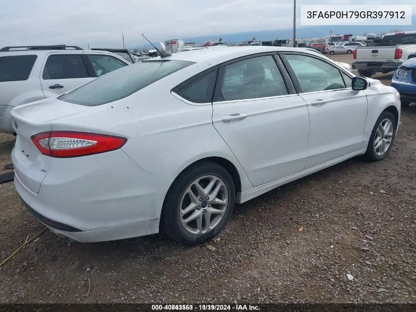 2016 Ford Fusion Se VIN: 3FA6P0H79GR397912 Lot: 40843563