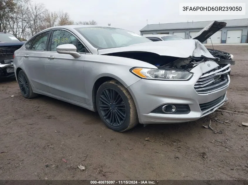 2016 Ford Fusion Se VIN: 3FA6P0HD6GR239050 Lot: 40875097