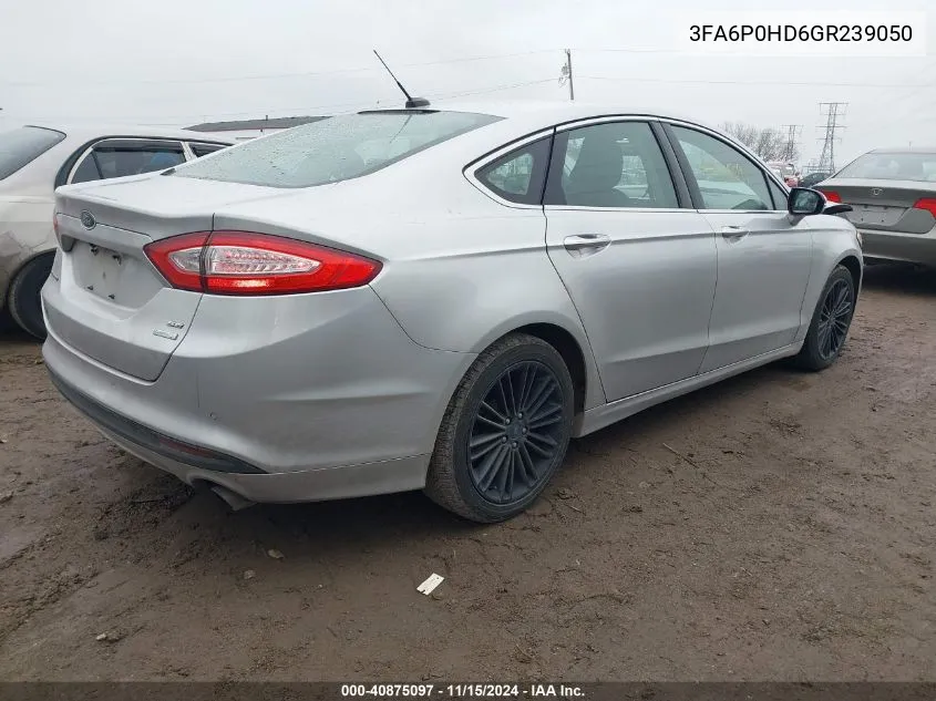 2016 Ford Fusion Se VIN: 3FA6P0HD6GR239050 Lot: 40875097