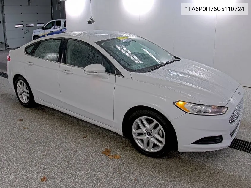 2016 Ford Fusion Se VIN: 1FA6P0H76G5110724 Lot: 40896981