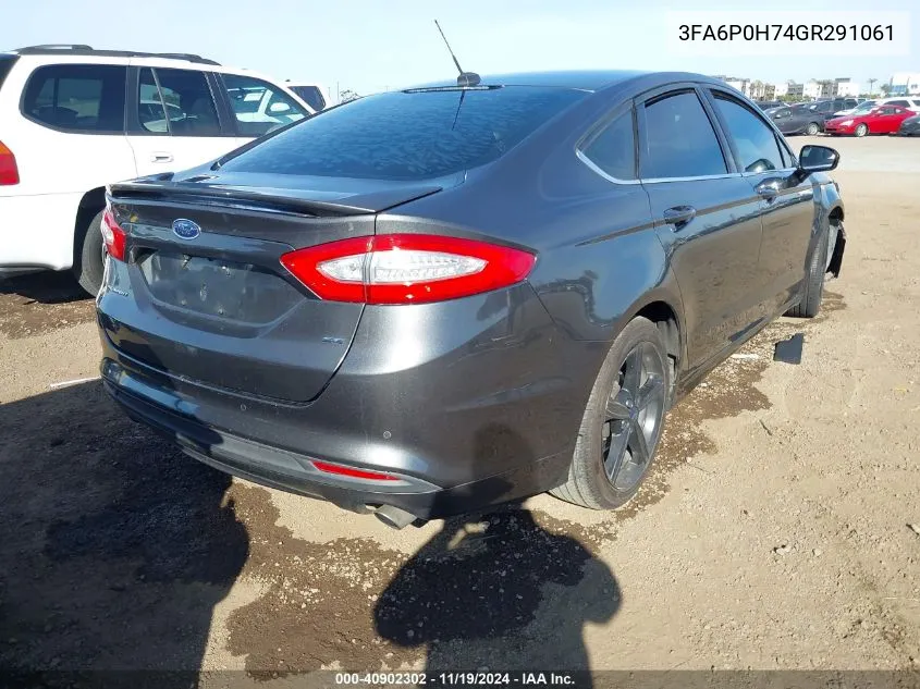 2016 Ford Fusion Se VIN: 3FA6P0H74GR291061 Lot: 40902302